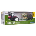 copy of Červený R/C traktor s Traktor + hrábě na dálkové ovládání 1:24 Červený