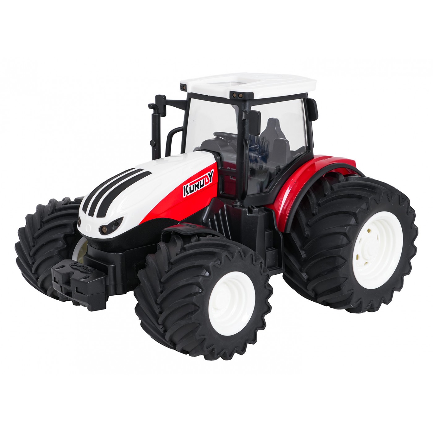 copy of Červený R/C traktor s Traktor + hrábě na dálkové ovládání 1:24 Červený