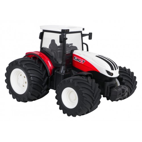 copy of Červený R/C traktor s Traktor + hrábě na dálkové ovládání 1:24 Červený