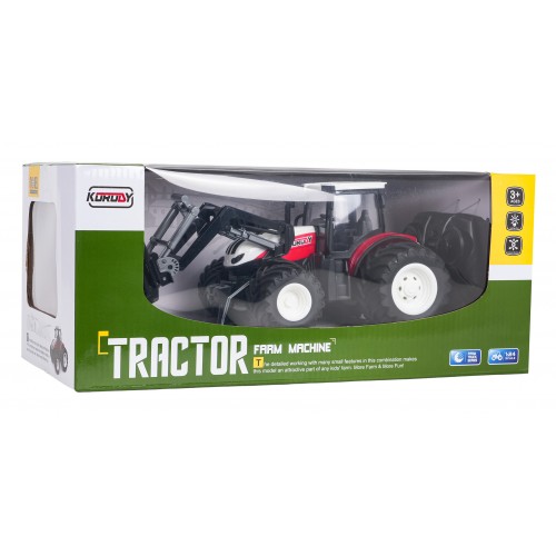 R/C červený traktor s turem