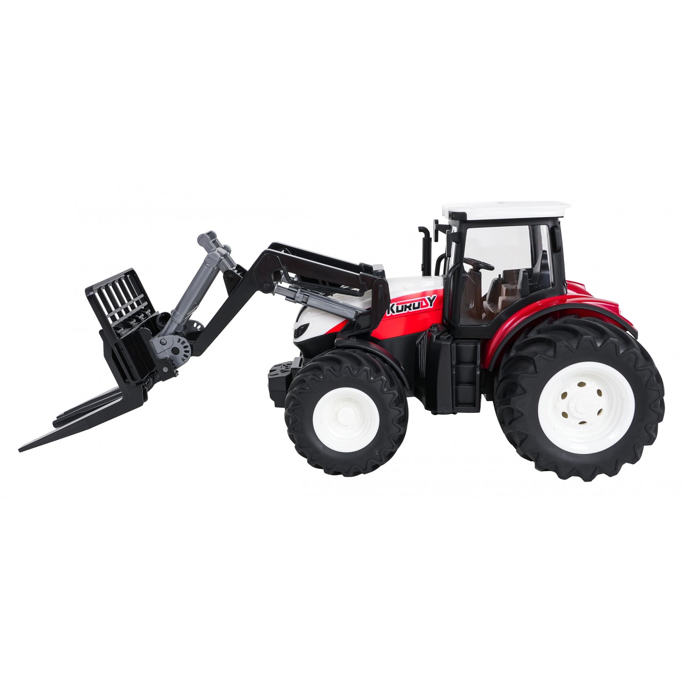 R/C červený traktor s turem