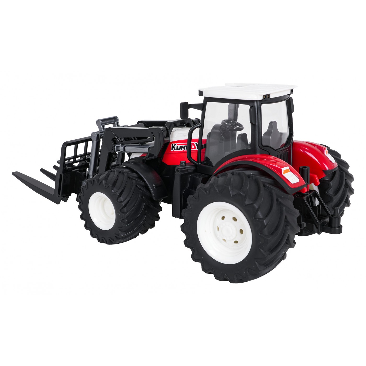 R/C červený traktor s turem