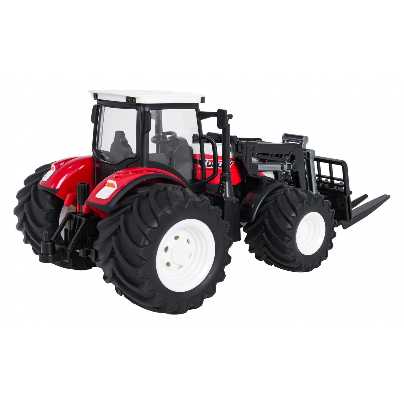 R/C červený traktor s turem
