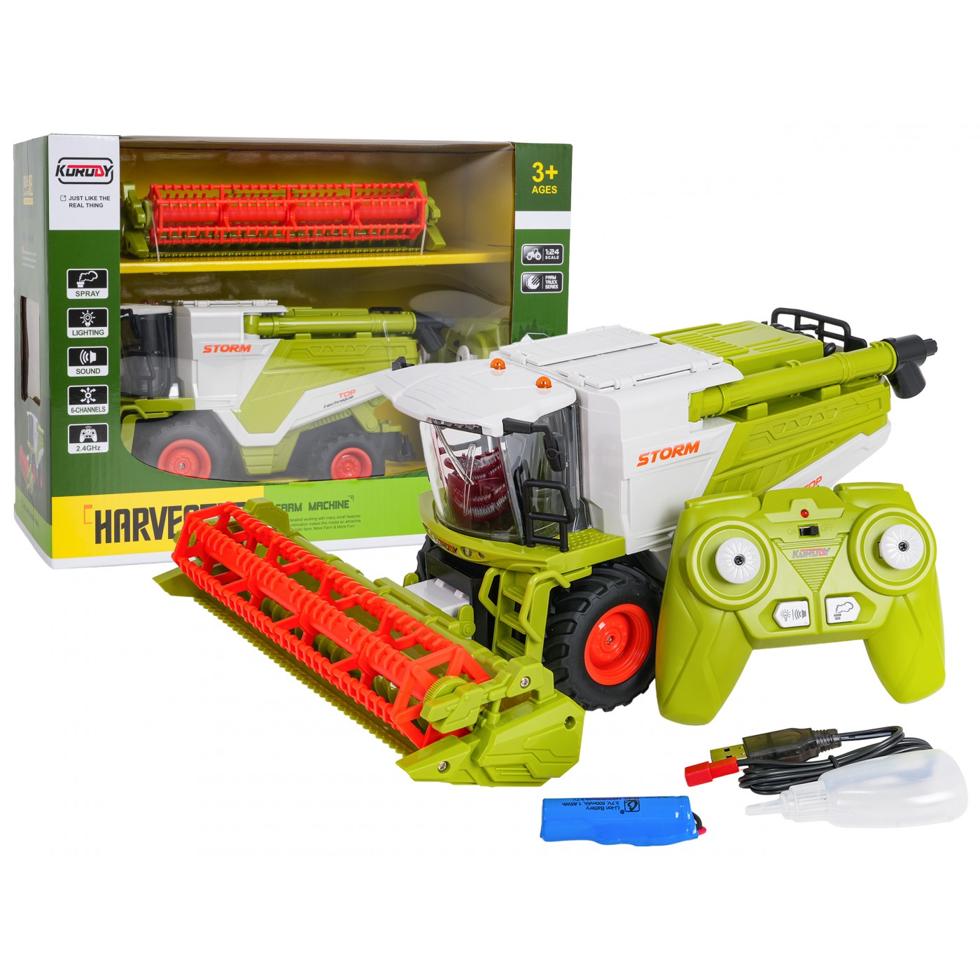 copy of Červený R/C traktor s nakladačem