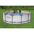 Steel Pro MAX Rack Pool 366x100 Šedý 12ft BESTWAY 4v1 + Pumpa Filtr + Žebřík