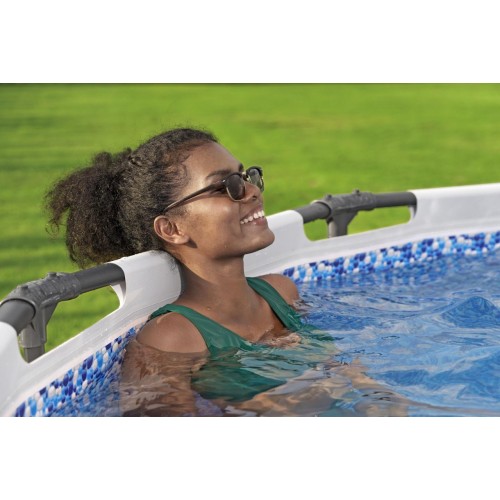 Steel Pro MAX Rack Pool 366x100 Šedý 12ft BESTWAY 4v1 + Pumpa Filtr + Žebřík