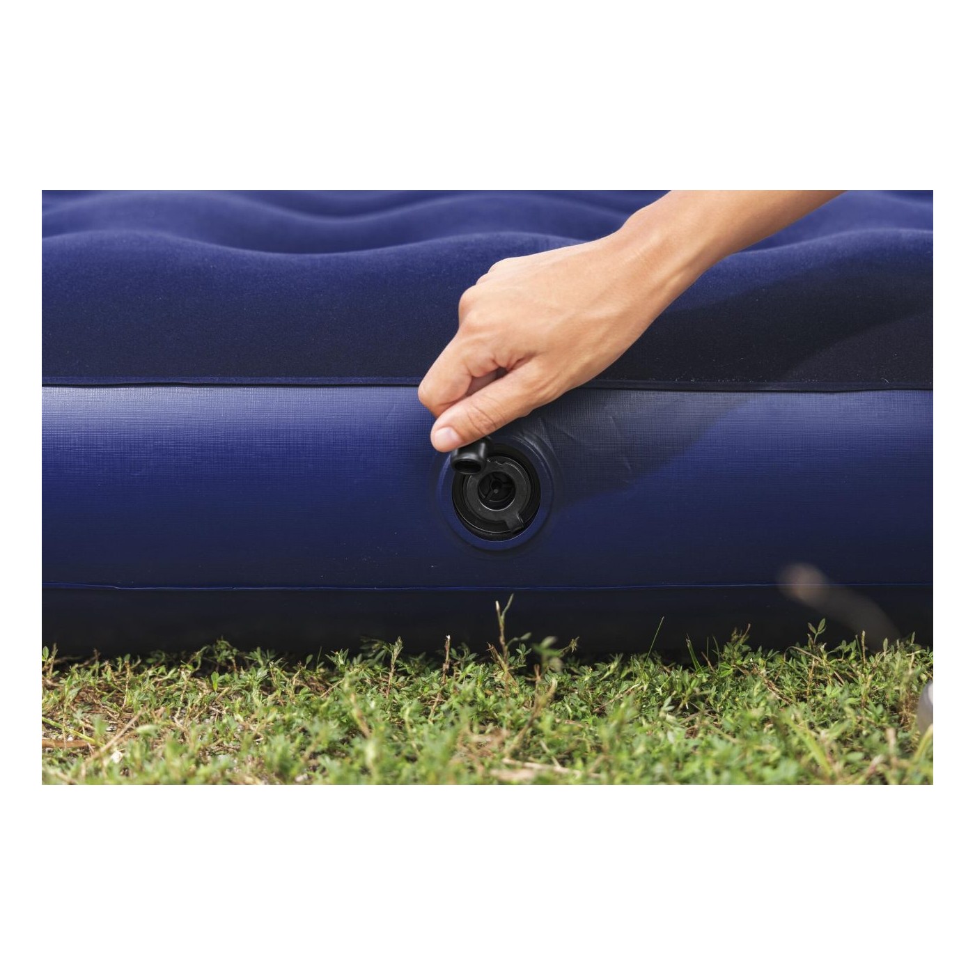 Nafukovací matrace na spaní pro 2 osoby BESTWAY 203x152x22cm Queen Flocked + čerpadlo + 2 polštáře