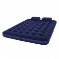 Nafukovací matrace na spaní pro 2 osoby BESTWAY 203x152x22cm Queen Flocked + čerpadlo + 2 polštáře