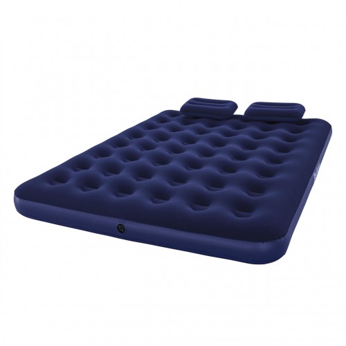 Nafukovací matrace na spaní pro 2 osoby BESTWAY 203x152x22cm Queen Flocked + čerpadlo + 2 polštáře