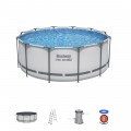 Steel Pro MAX Rack Pool 366x122 12ft BESTWAY 5v1 + Pumpa Filtr + Žebřík