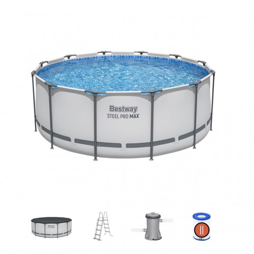 Steel Pro MAX Rack Pool 366x122 12ft BESTWAY 5v1 + Pumpa Filtr + Žebřík