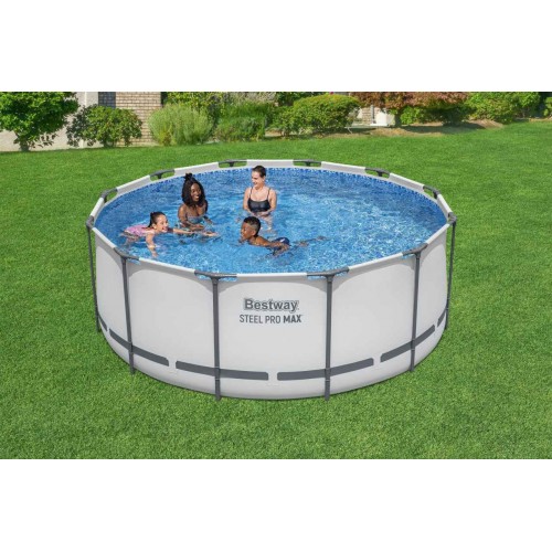 Steel Pro MAX Rack Pool 366x122 12ft BESTWAY 5v1 + Pumpa Filtr + Žebřík