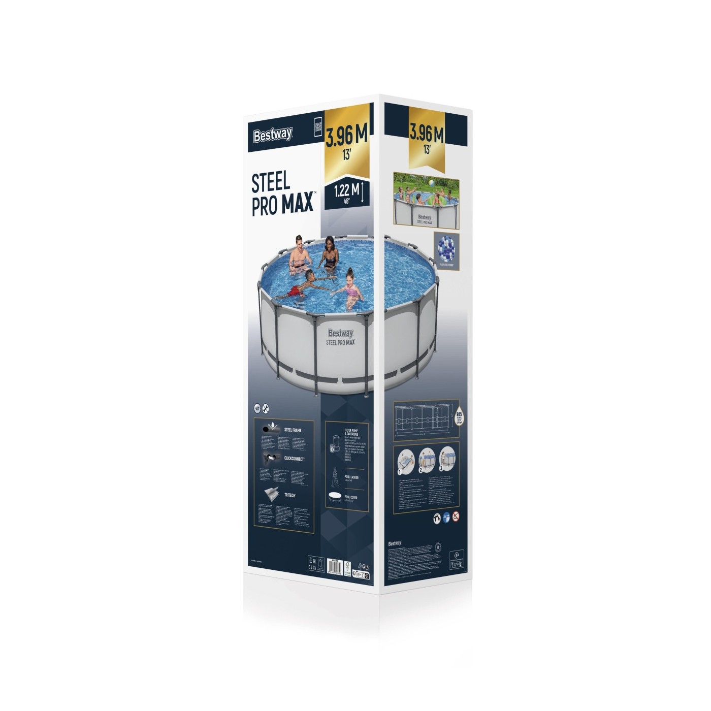 Steel Pro MAX Ocelový bazén 396x122 13ft BESTWAY 5v1 + Příslušenství