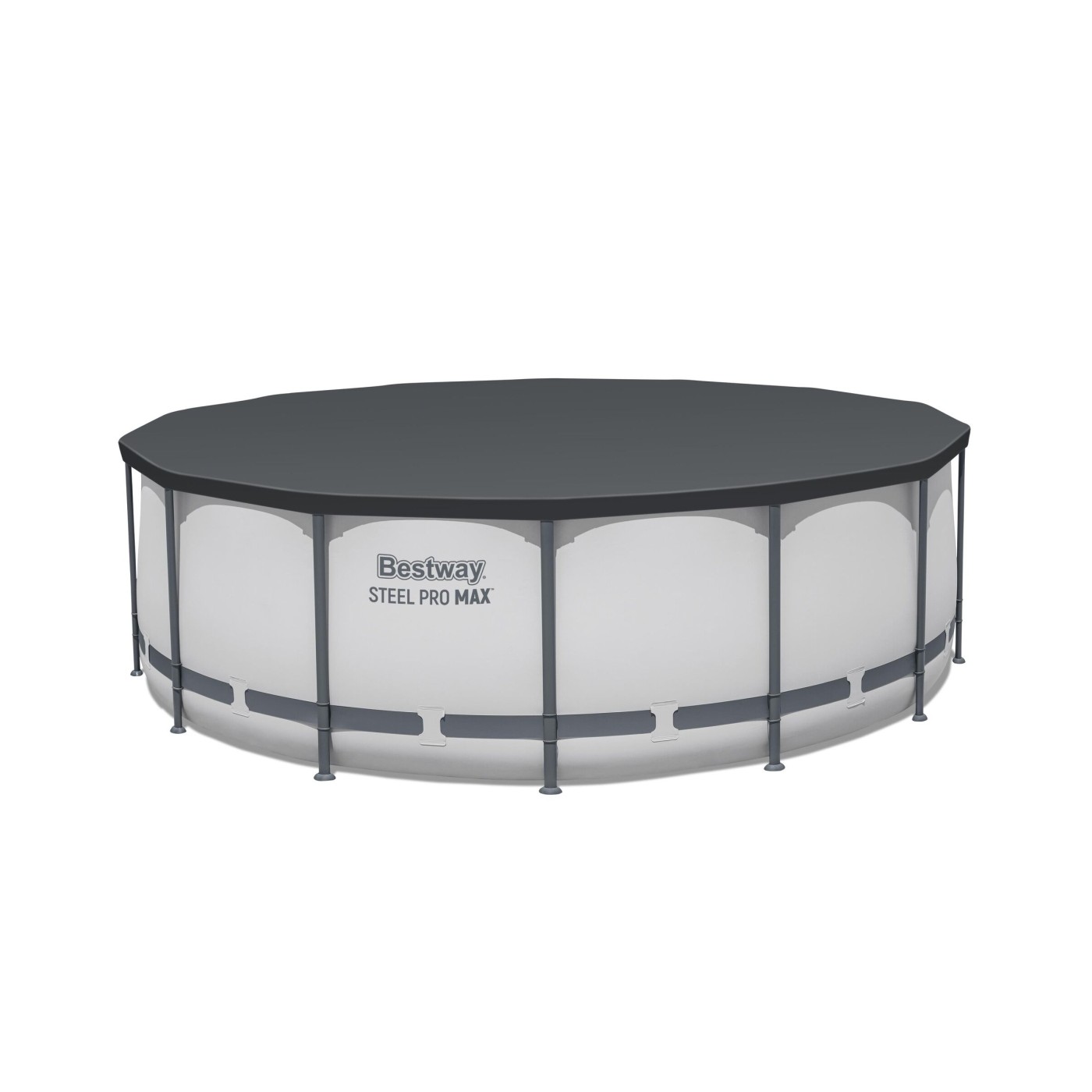 Steel Pro MAX Rack Pool 427x122 Šedá 14 stop BESTWAY 5v1 + Příslušenství