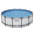 Steel Pro MAX Rack Pool 427x122 Šedá 14 stop BESTWAY 5v1 + Příslušenství