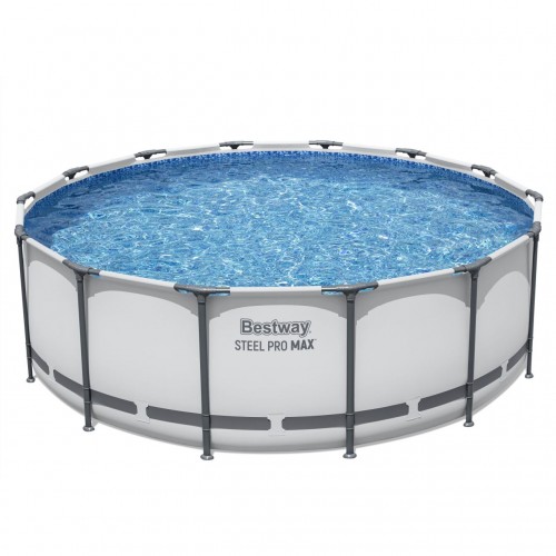 Steel Pro MAX Rack Pool 427x122 Šedá 14 stop BESTWAY 5v1 + Příslušenství