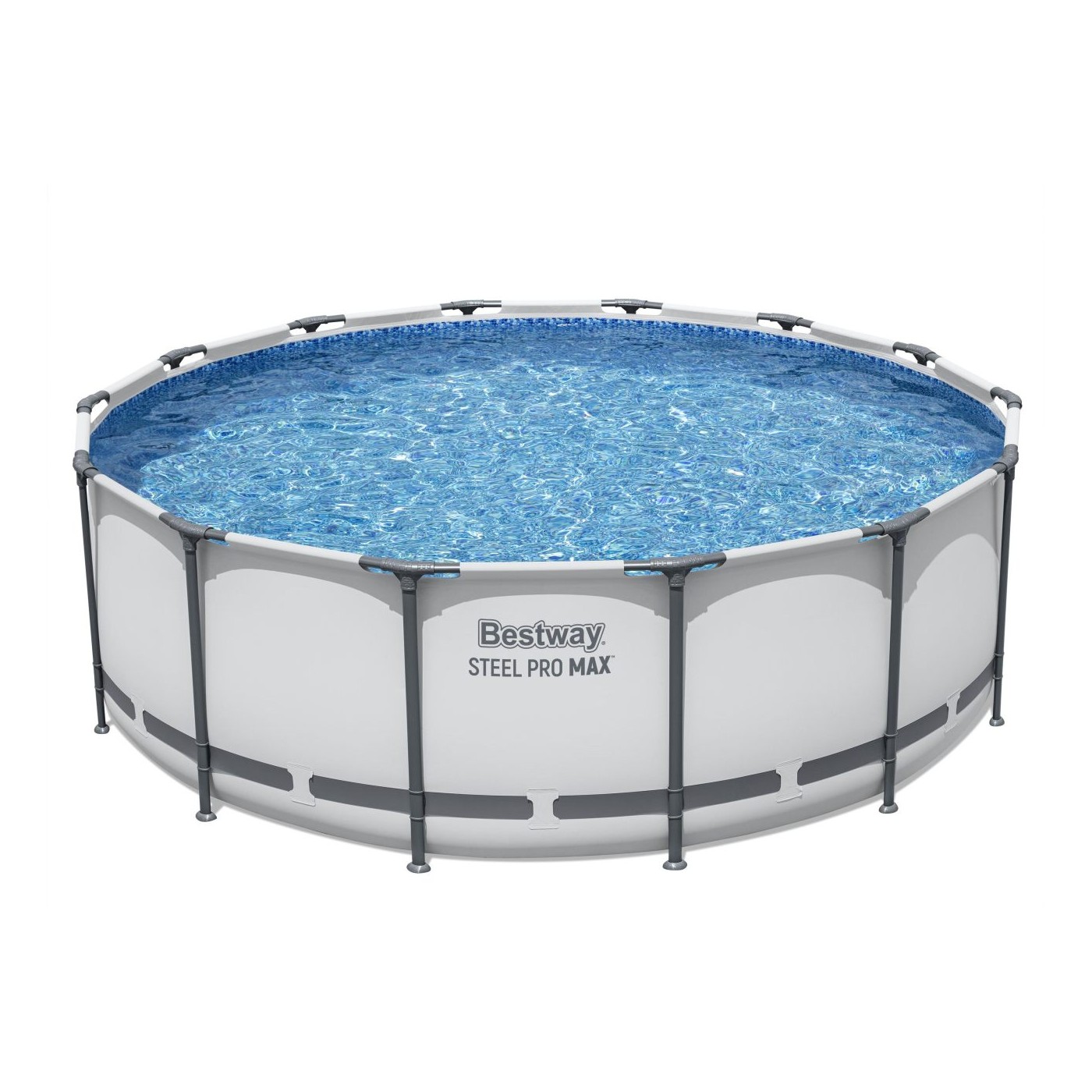 Steel Pro MAX Rack Pool 427x122 Šedá 14 stop BESTWAY 5v1 + Příslušenství