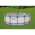 Steel Pro MAX Rack Pool 427x122 Šedá 14 stop BESTWAY 5v1 + Příslušenství