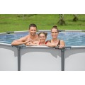 Steel Pro MAX Rack Pool 427x107 Šedá 14 stop BESTWAY 5v1 + Příslušenství