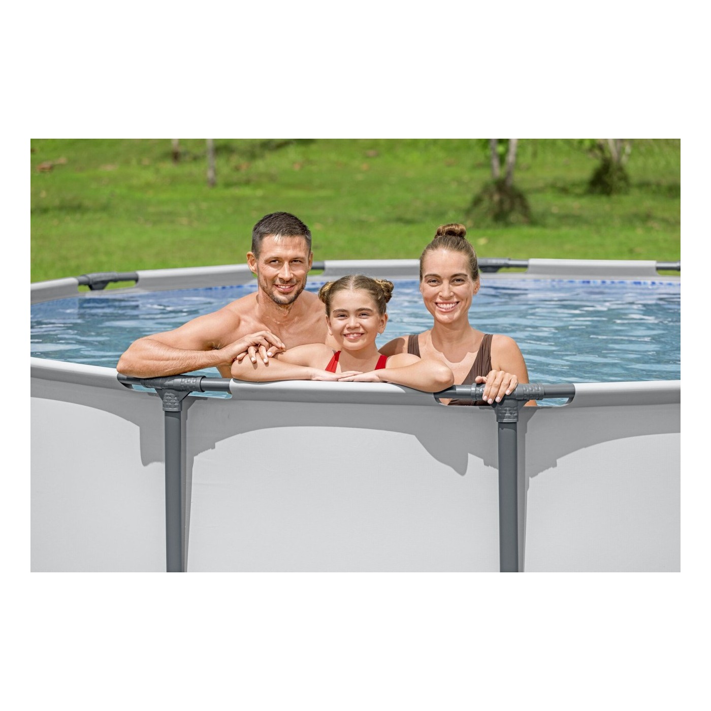 Steel Pro MAX Rack Pool 427x107 Šedá 14 stop BESTWAY 5v1 + Příslušenství
