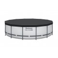 Steel Pro MAX Rack Pool 427x107 Šedá 14 stop BESTWAY 5v1 + Příslušenství