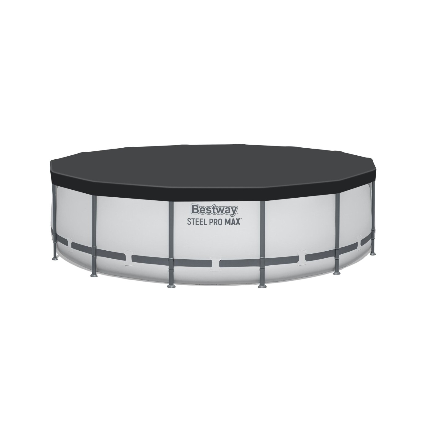 Steel Pro MAX Rack Pool 427x107 Šedá 14 stop BESTWAY 5v1 + Příslušenství