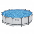 Steel Pro MAX Rack Pool 427x107 Šedá 14 stop BESTWAY 5v1 + Příslušenství