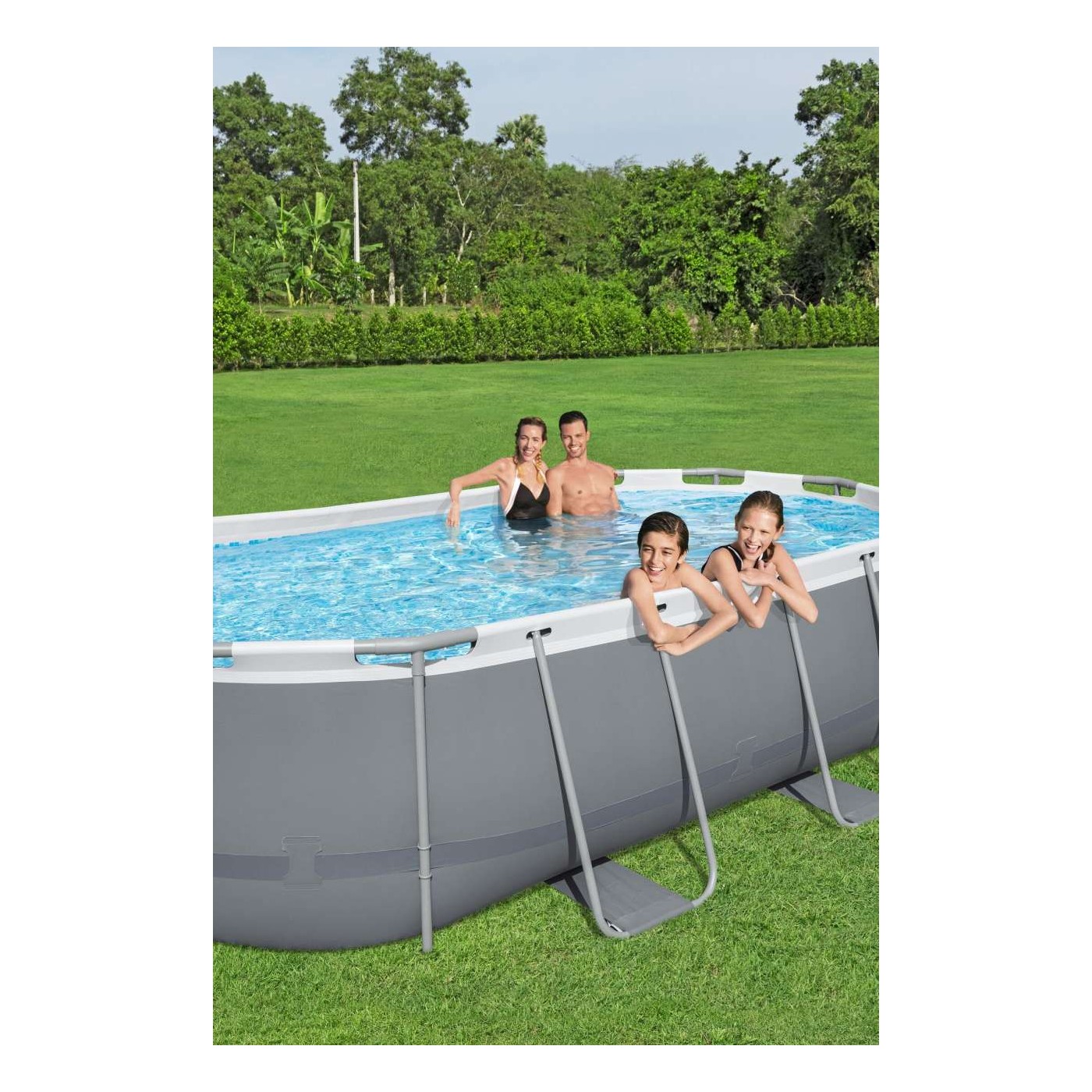 rámový bazén Power Steel 427x250x100 14x8FT BESTWAY 6v1 + Příslušenství