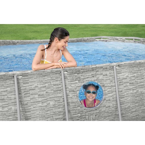 Power Steel Swim Vista Rack bazén s oknem 427x250x100 14x8FT BESTWAY 7V1