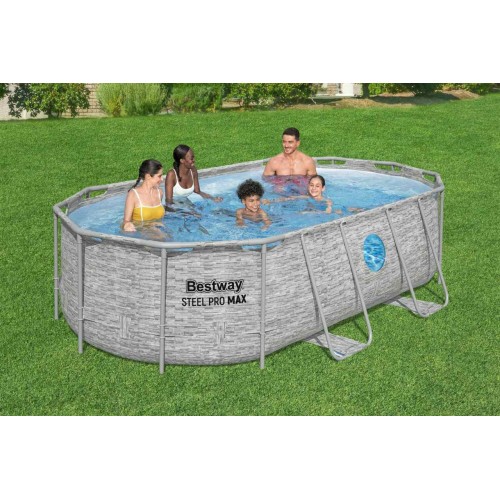 Power Steel Swim Vista Rack bazén s oknem 427x250x100 14x8FT BESTWAY 7V1