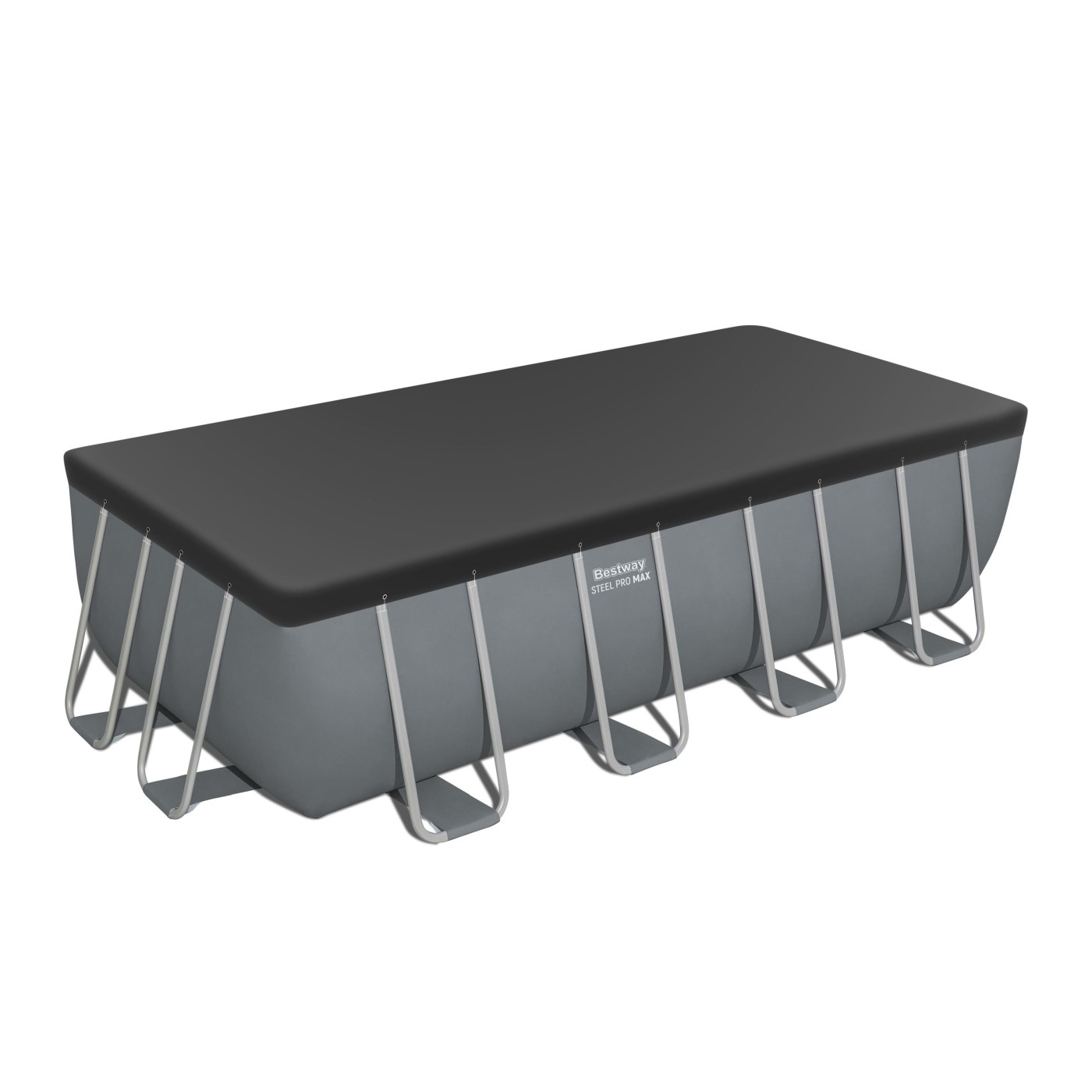 Power Steel Frame Pool 488x244x122 Šedá 16x8FT BESTWAY 6V1