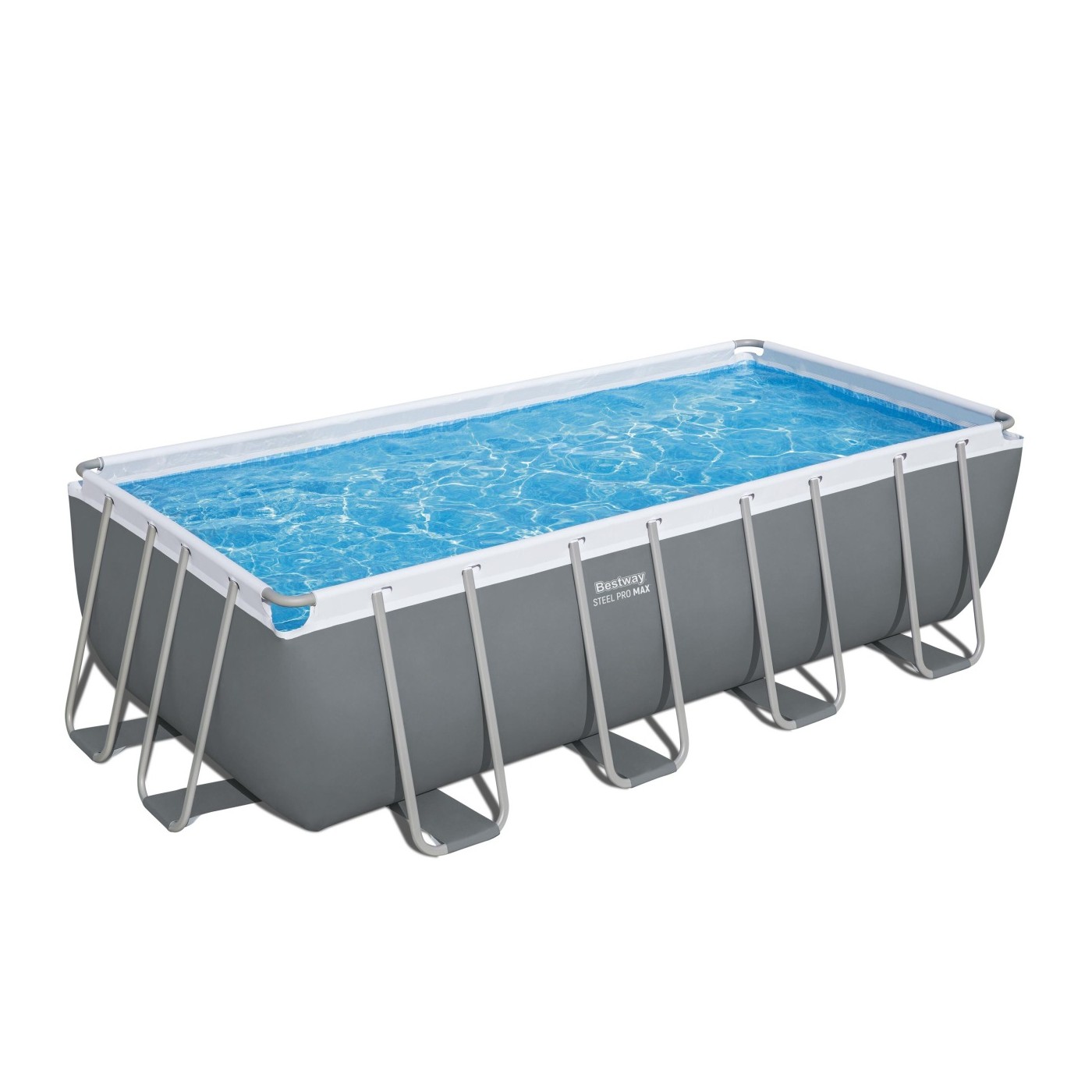 Power Steel Frame Pool 488x244x122 Šedá 16x8FT BESTWAY 6V1