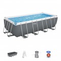 Power Steel Frame Pool 488x244x122 Šedá 16x8FT BESTWAY 6V1