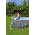 Power Steel Frame Pool 488x244x122 Šedá 16x8FT BESTWAY 6V1