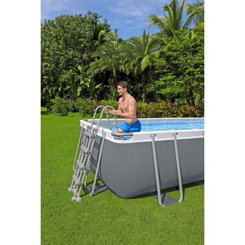 Power Steel Frame Pool 488x244x122 Šedá 16x8FT BESTWAY 6V1