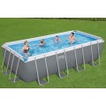 Power Steel Frame Pool 488x244x122 Šedá 16x8FT BESTWAY 6V1