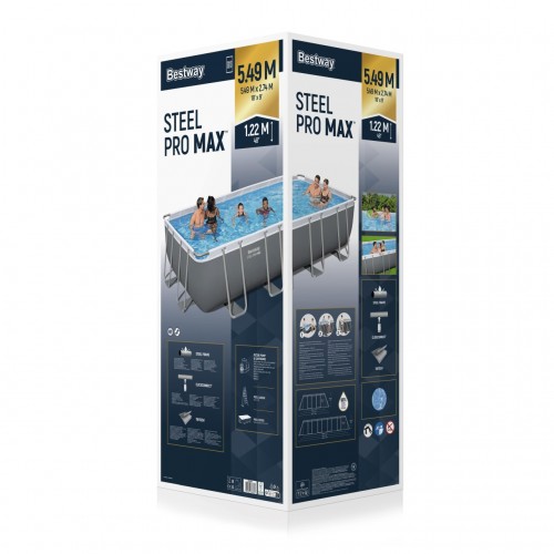 Bazén s rámem 18 stop 549 x 274 x 122 cm SteelPRO BESTWAY
