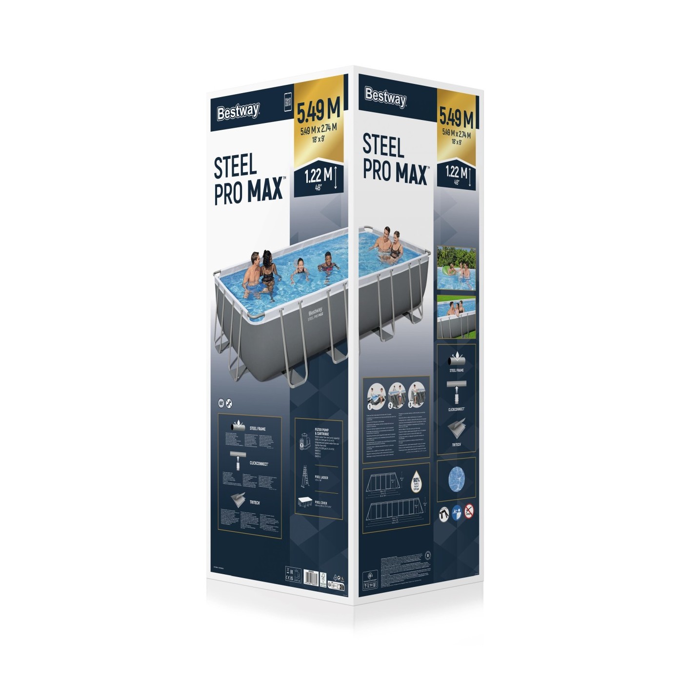 Bazén s rámem 18 stop 549 x 274 x 122 cm SteelPRO BESTWAY