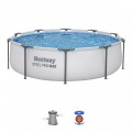 Steel Pro MAX Ocelový bazén 305x76 Kulatý 10 stop BESTWAY 3V1