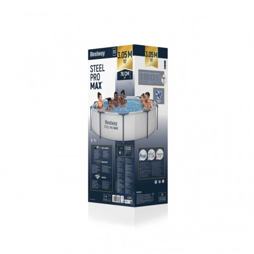 Steel Pro MAX Ocelový bazén 305x76 Kulatý 10 stop BESTWAY 3V1