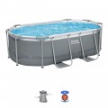 Bazén s lištou 305x200x84 10x6FT BESTWAY + 5v1 + ChemConnect rack pool