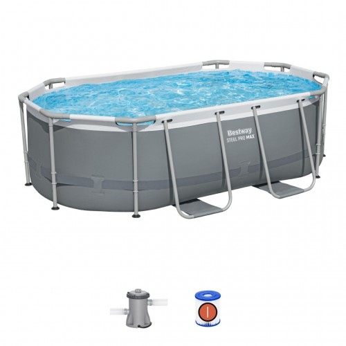 Bazén s lištou 305x200x84 10x6FT BESTWAY + 5v1 + ChemConnect rack pool
