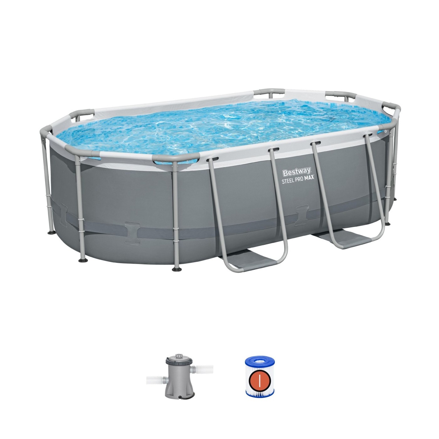 Bazén s lištou 305x200x84 10x6FT BESTWAY + 5v1 + ChemConnect rack pool