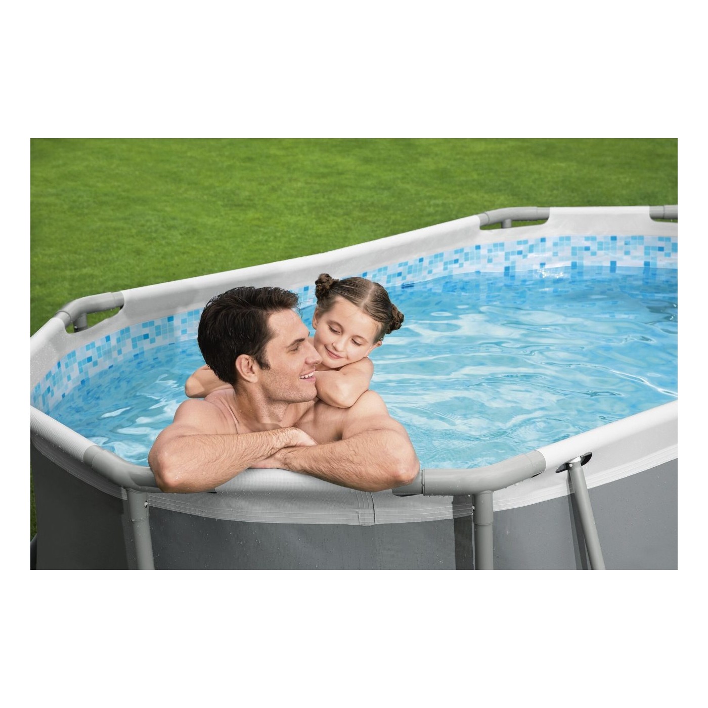 Bazén s lištou 305x200x84 10x6FT BESTWAY + 5v1 + ChemConnect rack pool
