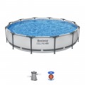 Steel Pro MAX Ocelový bazén 366x76 Kulatý 12ft filtr čerpadla BESTWAY 3V1