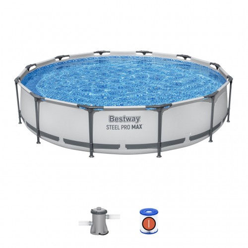 Steel Pro MAX Ocelový bazén 366x76 Kulatý 12ft filtr čerpadla BESTWAY 3V1