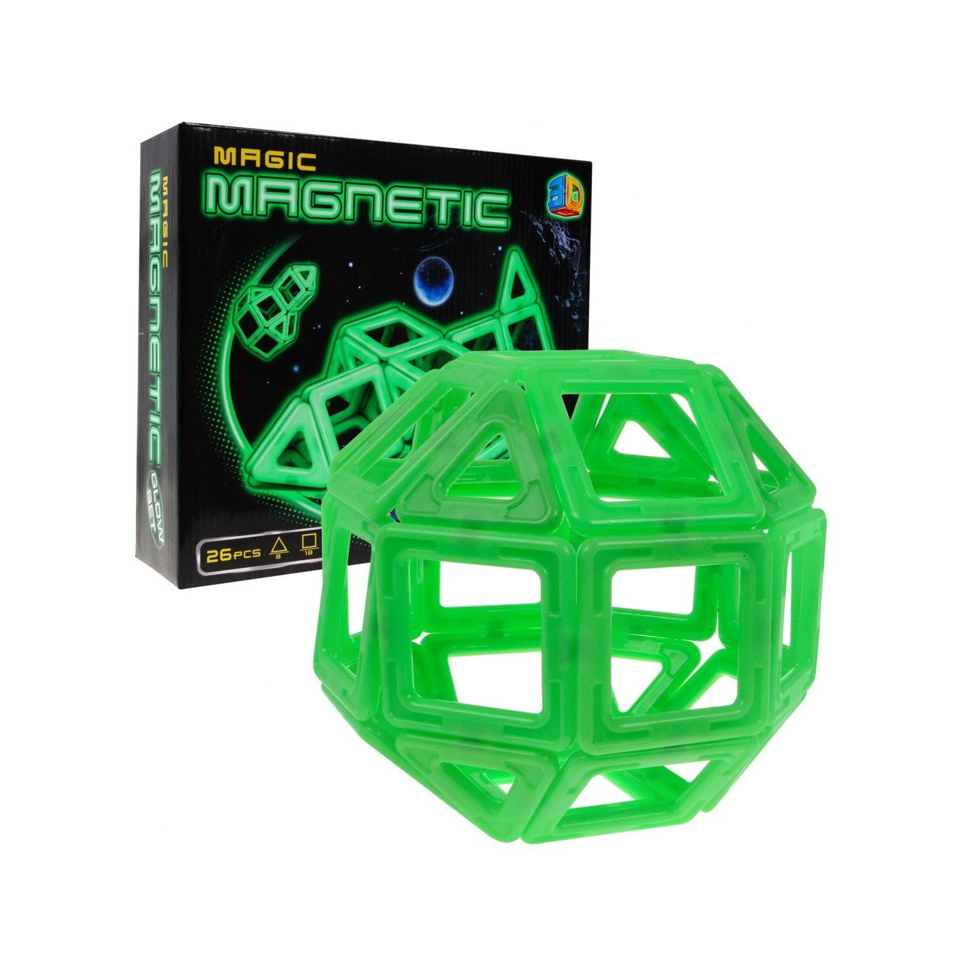 Magické magnetické cihly svíčka ve tmě