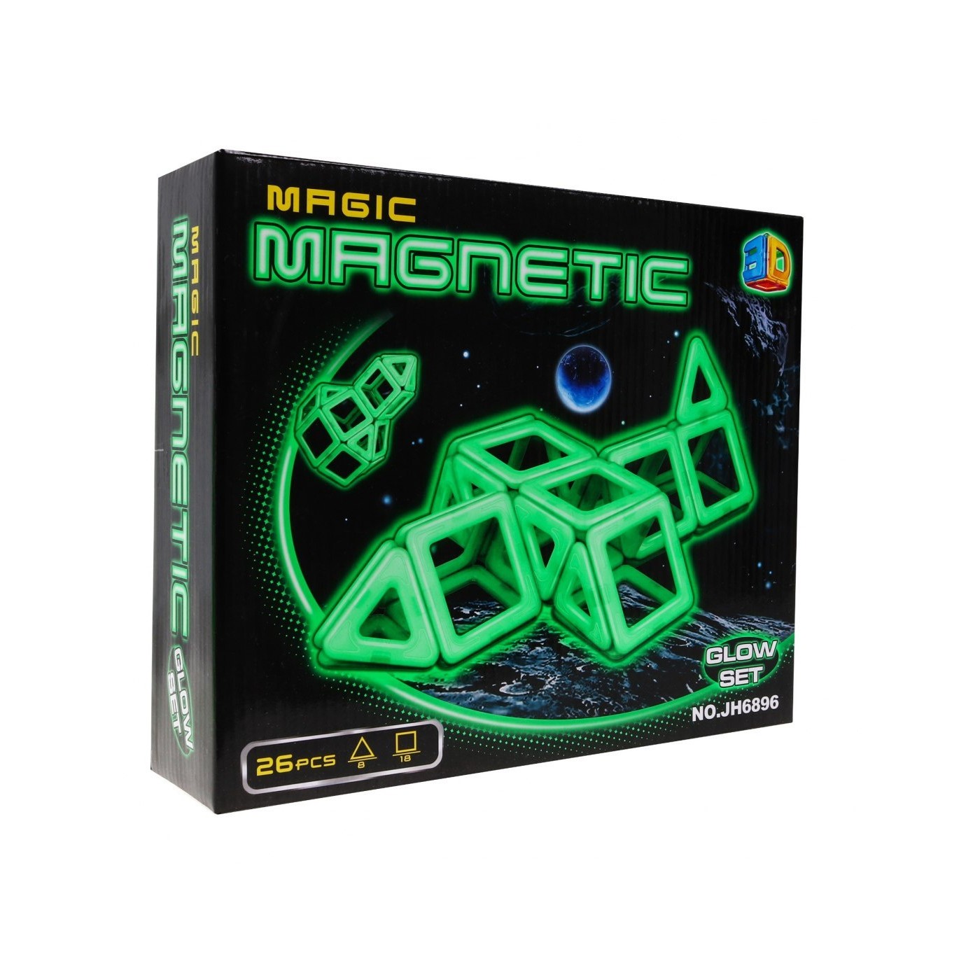 Magické magnetické cihly svíčka ve tmě