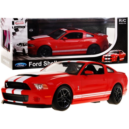 Ford Shelby Mustang GT500 červený RASTAR model 1:14 Dálkové ovládání auta + dálkové ovládání