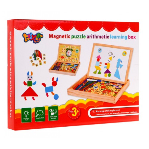 Dřevěná magnetická tabule pro děti 3+ Vzdělávací sada + Příslušenství